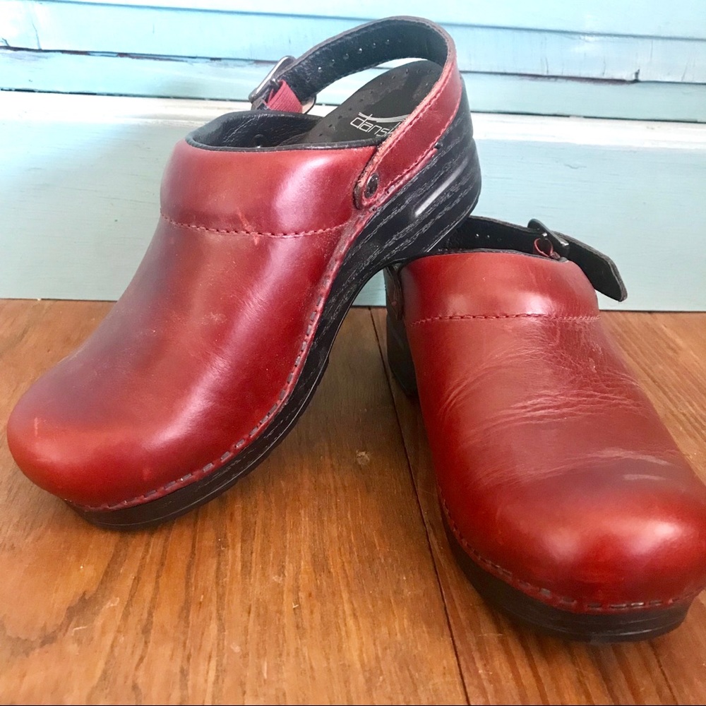Red Dansko Clogs